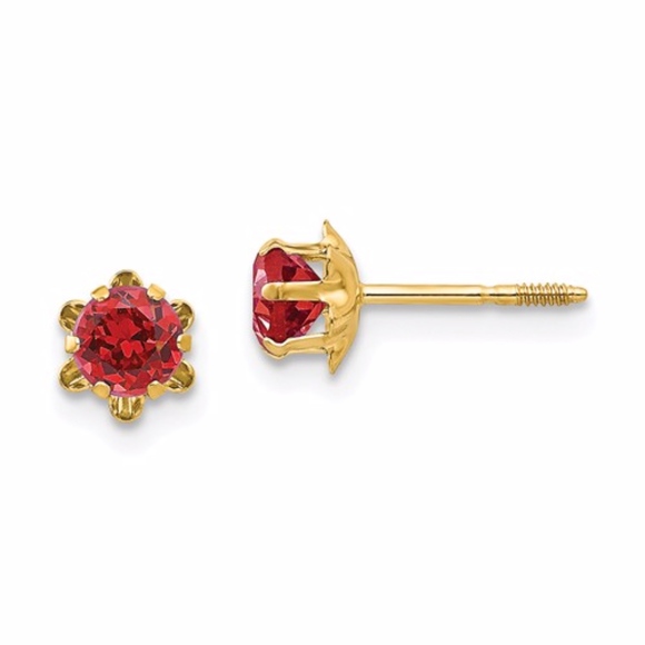 Jewelry - 14k Ruby Screwback Earrings